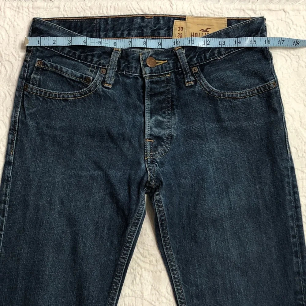 Hollister Men's Jeans Size 30X30 Dark Wash Straight Leg